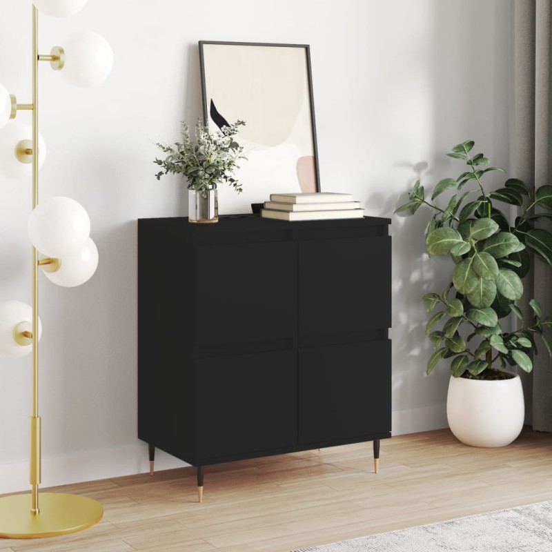 vidaXL Sideboard Schwarz 60x35x70 cm Holzwerkstoff vidaXL Sideboard Schwarz 60x35x70 cm Holzwerkstoff