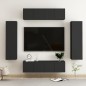 vidaXL 6-tlg. TV-Schrank-Set Schwarz Holzwerkstoff vidaXL 6-tlg. TV-Schrank-Set Schwarz Holzwerkstoff