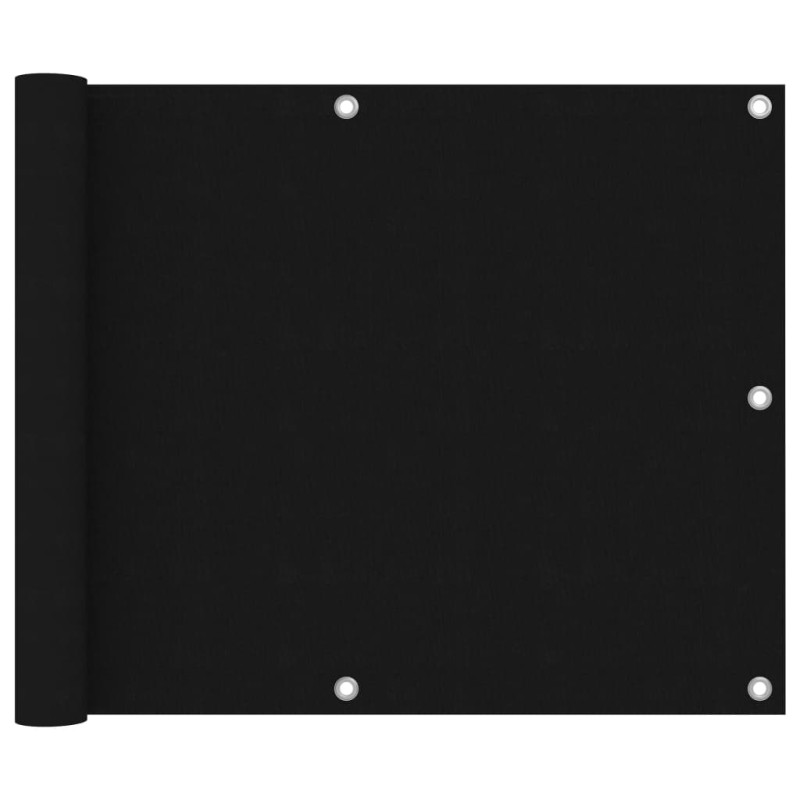 vidaXL Balkon-Sichtschutz Schwarz 75x600 cm Oxford-Gewebe
