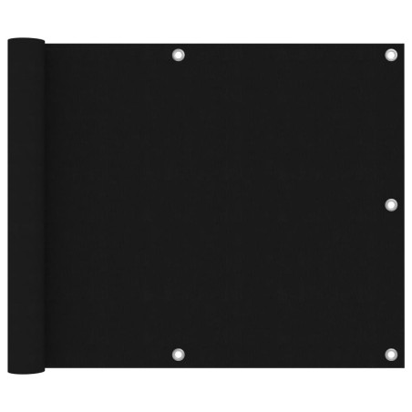 vidaXL Balkon-Sichtschutz Schwarz 75x600 cm Oxford-Gewebe