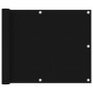 vidaXL Balkon-Sichtschutz Schwarz 75x600 cm Oxford-Gewebe