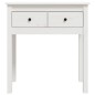 vidaXL Konsolentisch Weiß 70x35x75 cm Massivholz Kiefer vidaXL Konsolentisch Weiß 70x35x75 cm Massivholz Kiefer