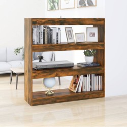 vidaXL Bücherregal/Raumteiler Räuchereiche 100×30×103 cm