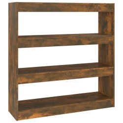 vidaXL Bücherregal/Raumteiler Räuchereiche 100×30×103 cm