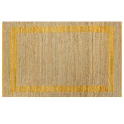 vidaXL Teppich Handgefertigt Jute Gelb 160x230 cm