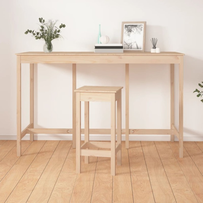 vidaXL Bartisch 180x80x110 cm Massivholz Kiefer vidaXL Bartisch 180x80x110 cm Massivholz Kiefer