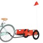 Fahrradanhänger Orange Oxford-Gewebe und Eisen Fahrradanhänger Orange Oxford-Gewebe und Eisen