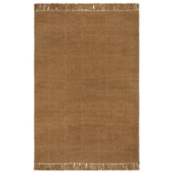 vidaXL Teppich mit Fransen 120x180 cm Jute