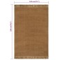 vidaXL Teppich mit Fransen 120x180 cm Jute vidaXL Teppich mit Fransen 120x180 cm Jute