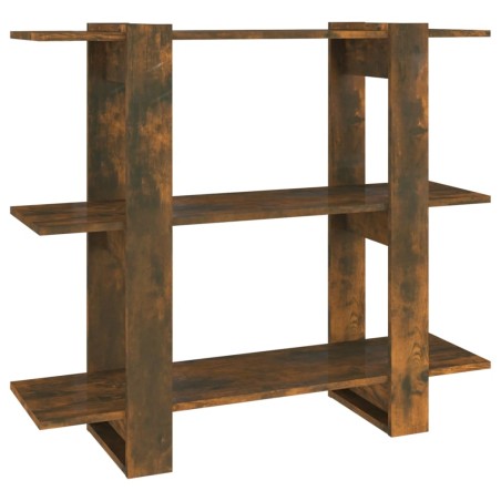 vidaXL Bücherregal/Raumteiler Räuchereiche 100×30×87 cm