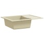 vidaXL Küchenspüle mit Überlauf Oval Beige Granit vidaXL Küchenspüle mit Überlauf Oval Beige Granit