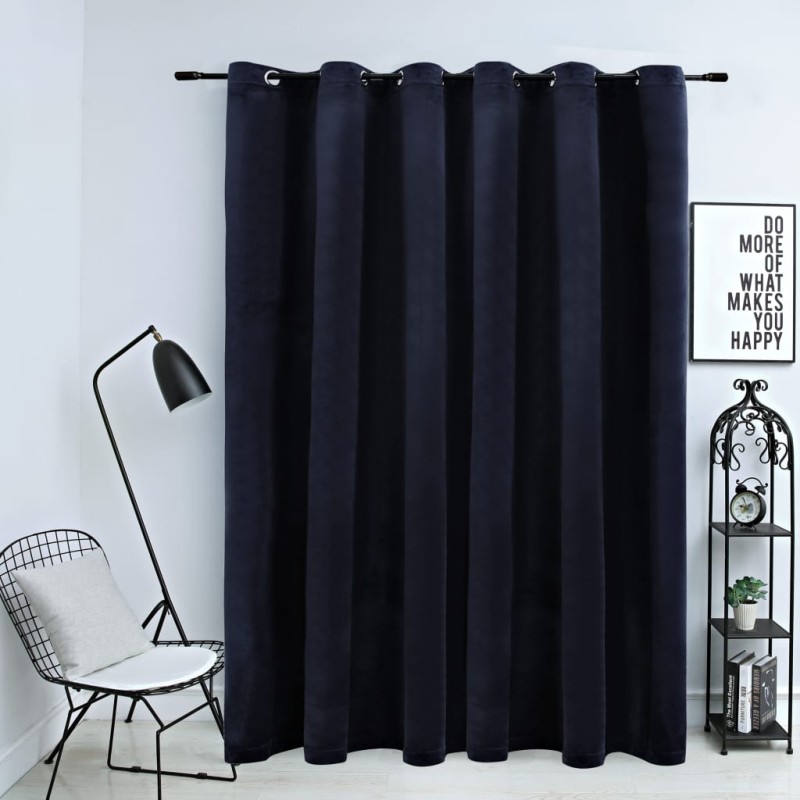 vidaXL Verdunkelungsvorhang mit Metallösen Samt Schwarz 290 x 245 cm vidaXL Verdunkelungsvorhang mit Metallösen Samt Schwarz 290 x 245 cm