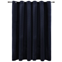 vidaXL Verdunkelungsvorhang mit Metallösen Samt Schwarz 290 x 245 cm
