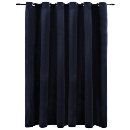 vidaXL Verdunkelungsvorhang mit Metallösen Samt Schwarz 290 x 245 cm