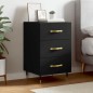 vidaXL Nachttisch Schwarz 40x40x66 cm Holzwerkstoff vidaXL Nachttisch Schwarz 40x40x66 cm Holzwerkstoff