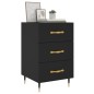 vidaXL Nachttisch Schwarz 40x40x66 cm Holzwerkstoff vidaXL Nachttisch Schwarz 40x40x66 cm Holzwerkstoff