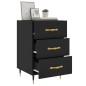 vidaXL Nachttisch Schwarz 40x40x66 cm Holzwerkstoff vidaXL Nachttisch Schwarz 40x40x66 cm Holzwerkstoff