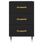 vidaXL Nachttisch Schwarz 40x40x66 cm Holzwerkstoff vidaXL Nachttisch Schwarz 40x40x66 cm Holzwerkstoff