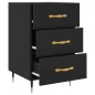 vidaXL Nachttisch Schwarz 40x40x66 cm Holzwerkstoff vidaXL Nachttisch Schwarz 40x40x66 cm Holzwerkstoff
