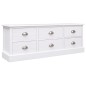 vidaXL TV-Schrank Weiß 108x30x40 cm Massivholz Paulownia vidaXL TV-Schrank Weiß 108x30x40 cm Massivholz Paulownia