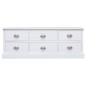 vidaXL TV-Schrank Weiß 108x30x40 cm Massivholz Paulownia vidaXL TV-Schrank Weiß 108x30x40 cm Massivholz Paulownia