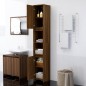 vidaXL Badezimmerschrank Braun Eiche 30x30x183,5 cm Holzwerkstoff vidaXL Badezimmerschrank Braun Eiche 30x30x183,5 cm Holzwerkstoff