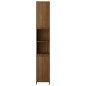 vidaXL Badezimmerschrank Braun Eiche 30x30x183,5 cm Holzwerkstoff vidaXL Badezimmerschrank Braun Eiche 30x30x183,5 cm Holzwerkstoff
