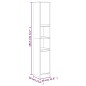 vidaXL Badezimmerschrank Braun Eiche 30x30x183,5 cm Holzwerkstoff vidaXL Badezimmerschrank Braun Eiche 30x30x183,5 cm Holzwerkstoff