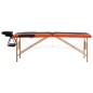 Massageliege Klappbar 2-Zonen Holzgestell Schwarz und Orange Massageliege Klappbar 2-Zonen Holzgestell Schwarz und Orange