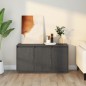 vidaXL Sideboard Grau 111x34x60 cm Massivholz Kiefer vidaXL Sideboard Grau 111x34x60 cm Massivholz Kiefer