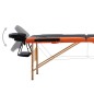 Massageliege Klappbar 2-Zonen Holzgestell Schwarz und Orange Massageliege Klappbar 2-Zonen Holzgestell Schwarz und Orange