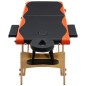 Massageliege Klappbar 2-Zonen Holzgestell Schwarz und Orange Massageliege Klappbar 2-Zonen Holzgestell Schwarz und Orange