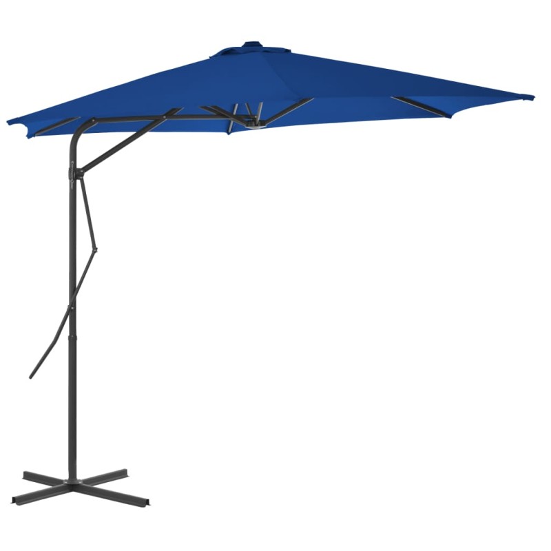 vidaXL Sonnenschirm mit Stahlmast Blau 300x230 cm vidaXL Sonnenschirm mit Stahlmast Blau 300x230 cm