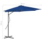 vidaXL Sonnenschirm mit Stahlmast Blau 300x230 cm vidaXL Sonnenschirm mit Stahlmast Blau 300x230 cm
