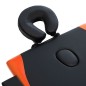 Massageliege Klappbar 2-Zonen Holzgestell Schwarz und Orange Massageliege Klappbar 2-Zonen Holzgestell Schwarz und Orange
