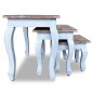 vidaXL Beistelltische 3er Set Altholz Massiv vidaXL Beistelltische 3er Set Altholz Massiv