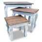 vidaXL Beistelltische 3er Set Altholz Massiv vidaXL Beistelltische 3er Set Altholz Massiv
