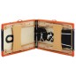Massageliege Klappbar 2-Zonen Holzgestell Schwarz und Orange Massageliege Klappbar 2-Zonen Holzgestell Schwarz und Orange