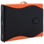 Massageliege Klappbar 2-Zonen Holzgestell Schwarz und Orange Massageliege Klappbar 2-Zonen Holzgestell Schwarz und Orange