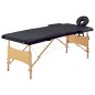 Massageliege Klappbar 2-Zonen mit Holzgestell Schwarz Massageliege Klappbar 2-Zonen mit Holzgestell Schwarz