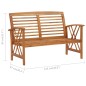 vidaXL Gartenbank 119 cm Massivholz Akazie vidaXL Gartenbank 119 cm Massivholz Akazie