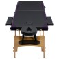 Massageliege Klappbar 2-Zonen mit Holzgestell Schwarz Massageliege Klappbar 2-Zonen mit Holzgestell Schwarz