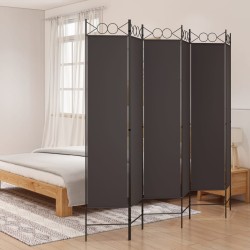 vidaXL 6-tlg. Paravent Braun 200x200 cm Stoff
