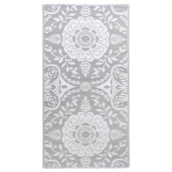 vidaXL Outdoor-Teppich Hellgrau 190x290 cm PP