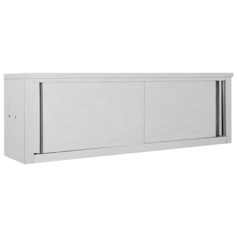 vidaXL Wandhängeschrank mit Schiebetüren 150×40×50 cm Edelstahl vidaXL Wandhängeschrank mit Schiebetüren 150×40×50 cm Edelstahl