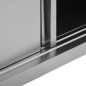 vidaXL Wandhängeschrank mit Schiebetüren 150×40×50 cm Edelstahl vidaXL Wandhängeschrank mit Schiebetüren 150×40×50 cm Edelstahl