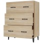 vidaXL Sideboard Sonoma-Eiche 69,5x34x90 cm Holzwerkstoff vidaXL Sideboard Sonoma-Eiche 69,5x34x90 cm Holzwerkstoff