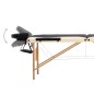 Massageliege Klappbar 3-Zonen mit Holzgestell Schwarz und Beige Massageliege Klappbar 3-Zonen mit Holzgestell Schwarz und Beige