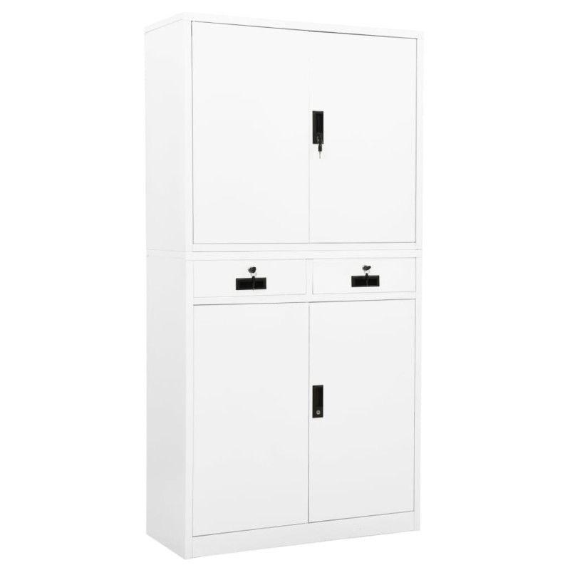 vidaXL Büroschrank Weiß 90x40x180 cm Stahl vidaXL Büroschrank Weiß 90x40x180 cm Stahl