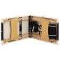Massageliege Klappbar 3-Zonen mit Holzgestell Schwarz und Beige Massageliege Klappbar 3-Zonen mit Holzgestell Schwarz und Beige